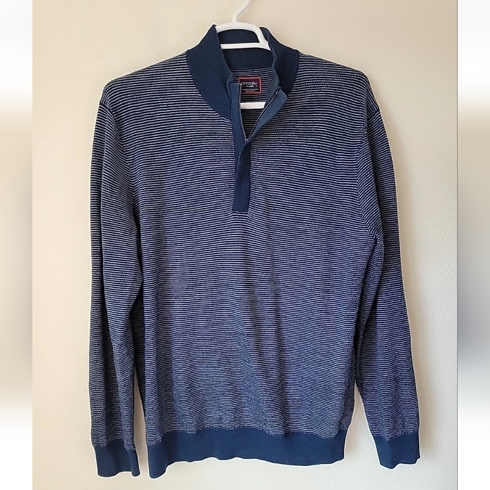 Untuckit Mens 1/4 Zip Merino Wool Sweatshirt